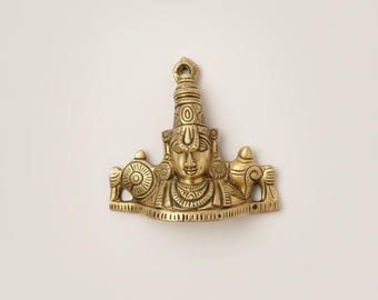 Brass Tirupati Balaji Statue, Lord Vishnu Idol, Home Temple Pooja