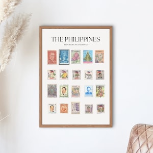 Philippinen Stempel Sammlung Digital Art Printable Art Poster
