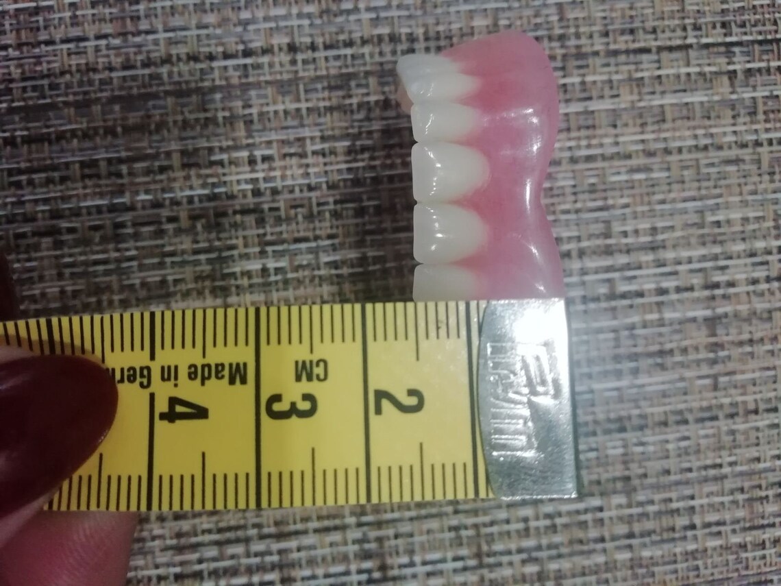 Denture Upper and Lower Acrylic Teeth Hand Made Etsy Canada