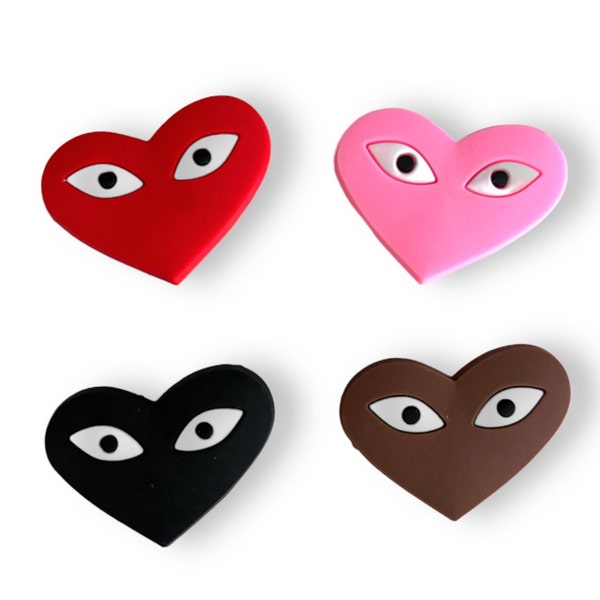 Croc Charm Accessories -  Red Heart Eye