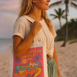 Mediterranean summer bag, handbag, shopping bag, travel bag, Boho Chic shoulder bag, Mediterranean summer fabric bag