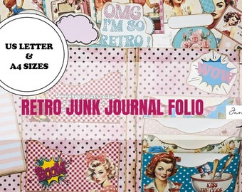 Retro Junk Journal Folio | 1950s  Housewife Fun Scrapbooking