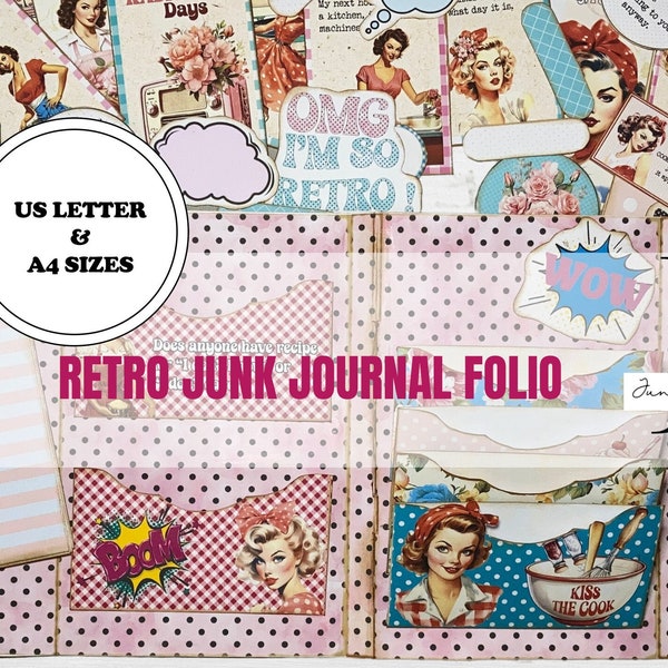 Retro Junk Journal Folio | 1950s  Housewife Fun Scrapbooking