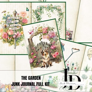 Das Garten Junk Journal Kit | Floral Scrapbooking und Junk Journal Printables | Schmetterlinge & Vögel | JK006