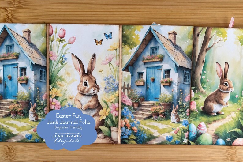 Easter Junk Journal Folio Kit: DIY Craft With Tags & Cards - Etsy