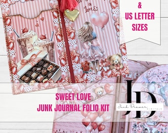 Kit de diario basura de San Valentín: Dulce amor (descarga digital)