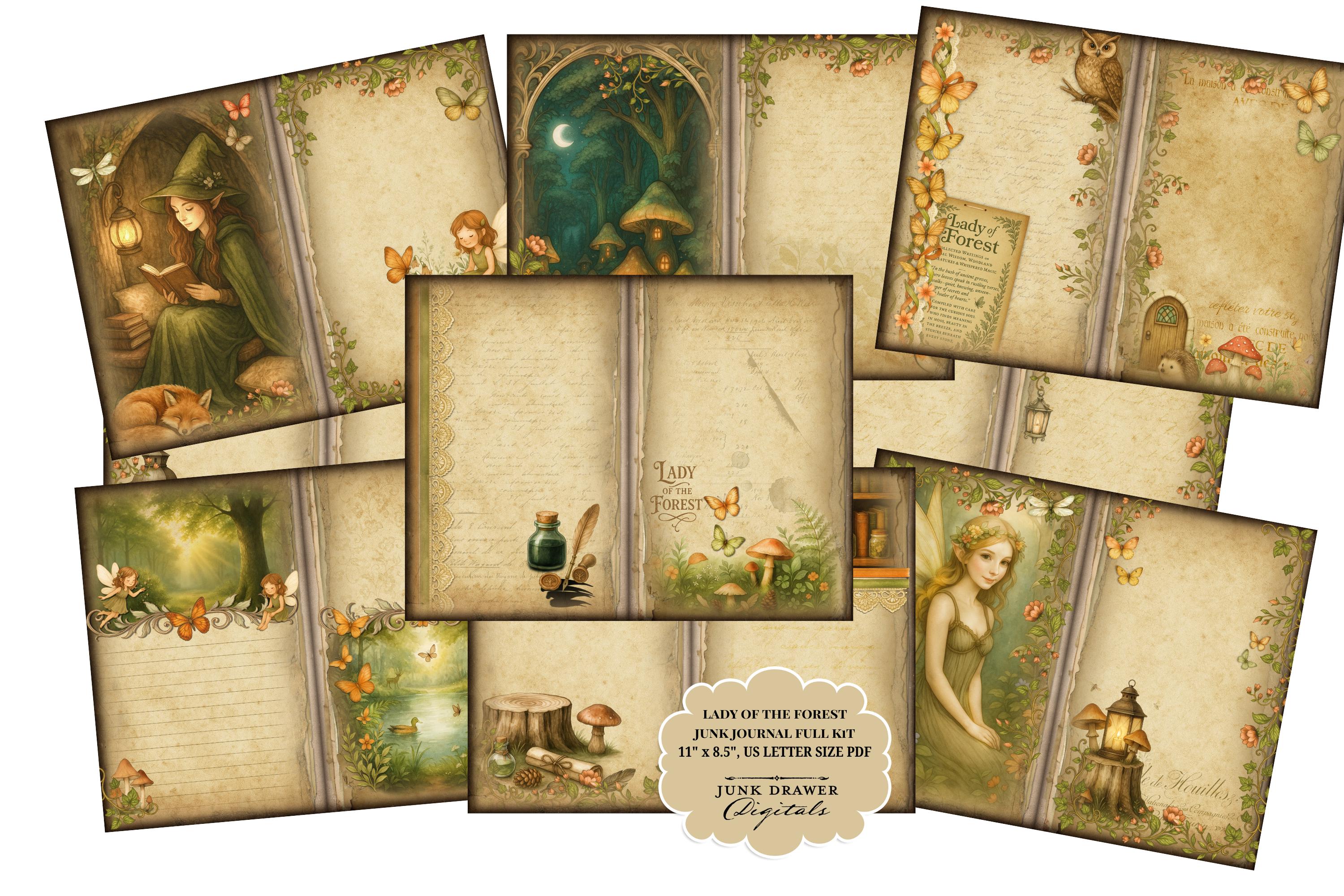Forest Fairy Junk Journal Kit: Printable Ephemera & Pages - Etsy