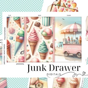 Junk Journal Juli 2024 Folio Kit | Monatliches Themed Folio für Junk Journals und Scrapbooking | JDD024