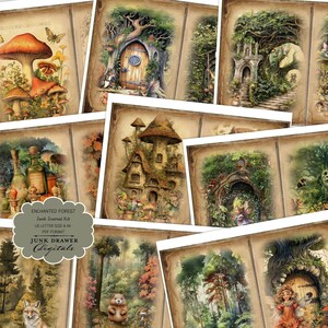 Enchanted Forest Junk Journal Kit | Printable Journal Pages & Ephemera ...