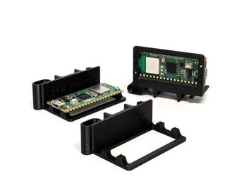 Soporte de riel DIN para Raspberry Pi Pico 2/2W – STL imprimible en 3D y 3MF