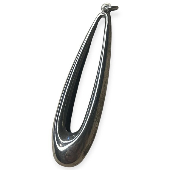 Modernist Teardrop Loop Pendant with Smooth Sculp… - image 1