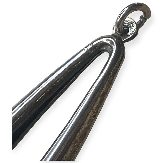 Modernist Teardrop Loop Pendant with Smooth Sculp… - image 5