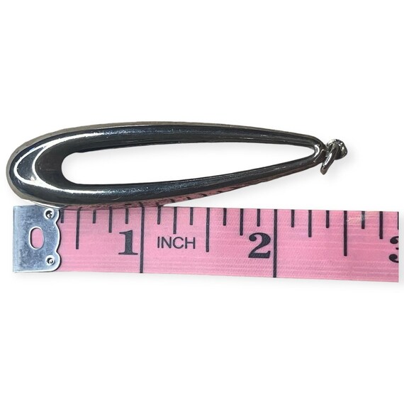 Modernist Teardrop Loop Pendant with Smooth Sculp… - image 2