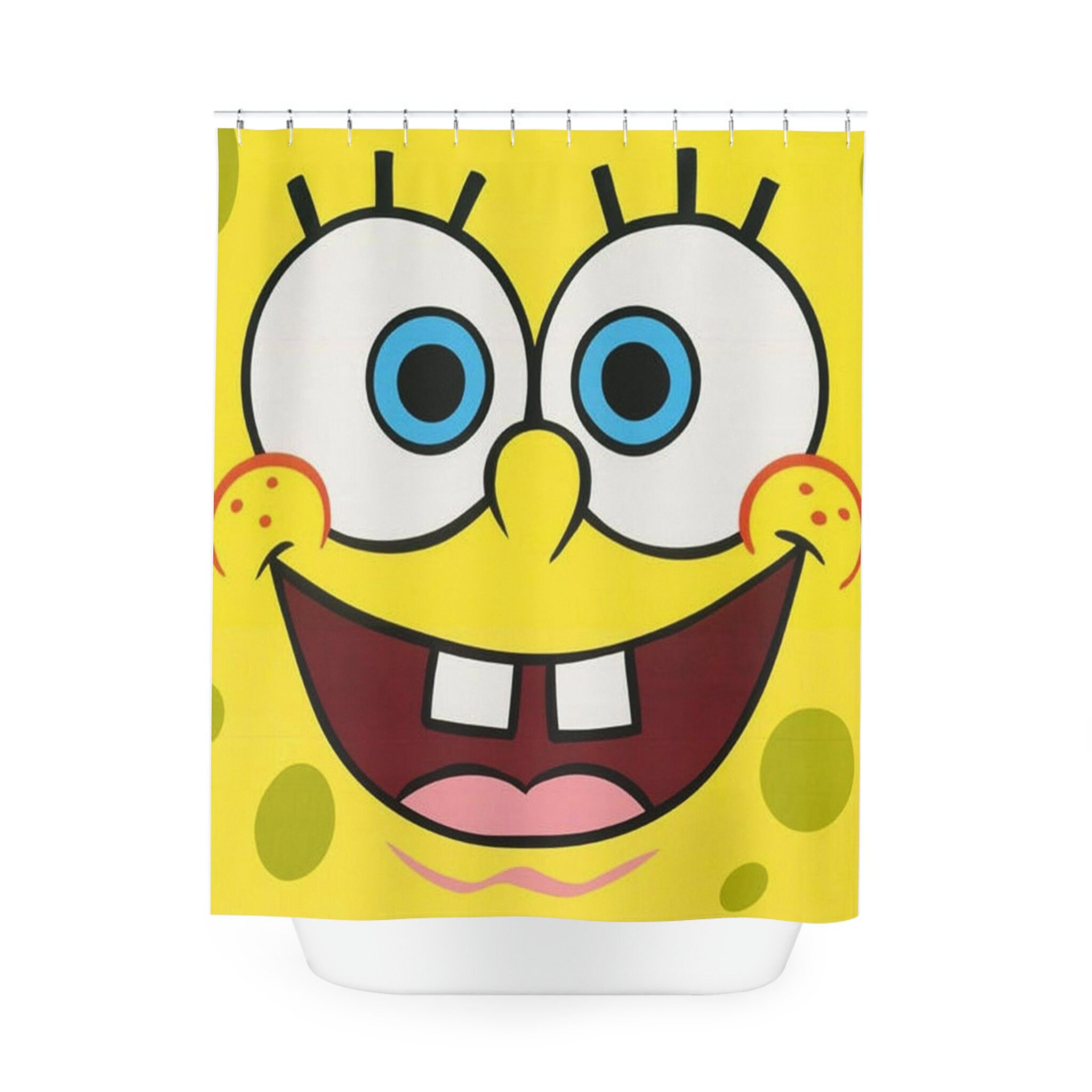 Spongebob Squarepants Shower Curtain Spongebob Bathroom Decor Etsy
