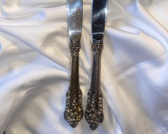 9.3" WALLACE GRANDE BAROQUE Sterling Silver Set of 2 Dinner Knives