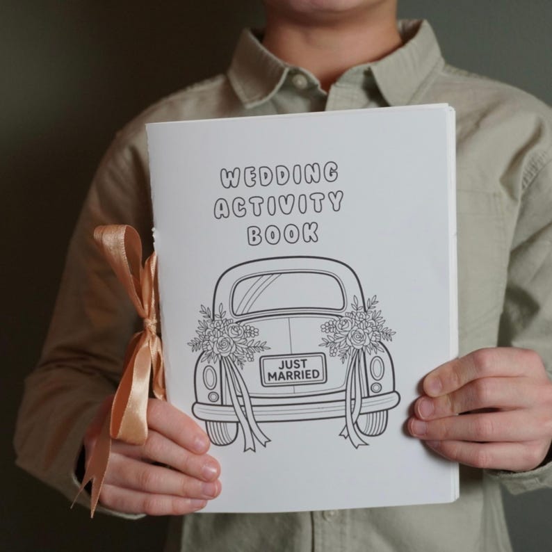 Kids Wedding Activity Book, Booklet 42 Pages, Printable Games & Coloring Pages (Digital Download) image 10