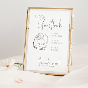 Polaroid Guestbook sign minimalist for wedding Instax mini
