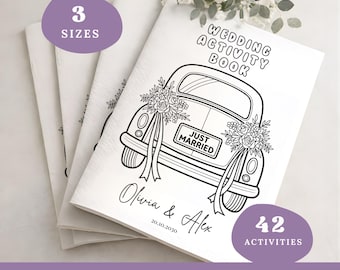 Kids Wedding Activity Book, Booklet 42 Pages, Printable Games & Coloring Pages (Digital Download)