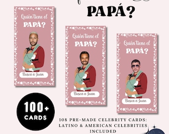 Talavera Baby Shower Scratch Off Game: Who's the Daddy? (Digital Download, Editable Canva Template)