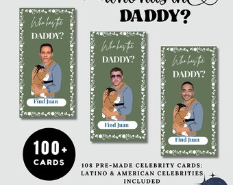 Cielito Lindo Baby Shower Game: Who's the Daddy Scratch Off (Digital Download, Editable Canva Template)