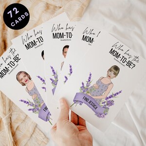 Jeux de baby shower pour maman, modèle imprimable sur toile, cartes numériques modifiables de célébrités, jeu de baby shower amusant noeud de coquette