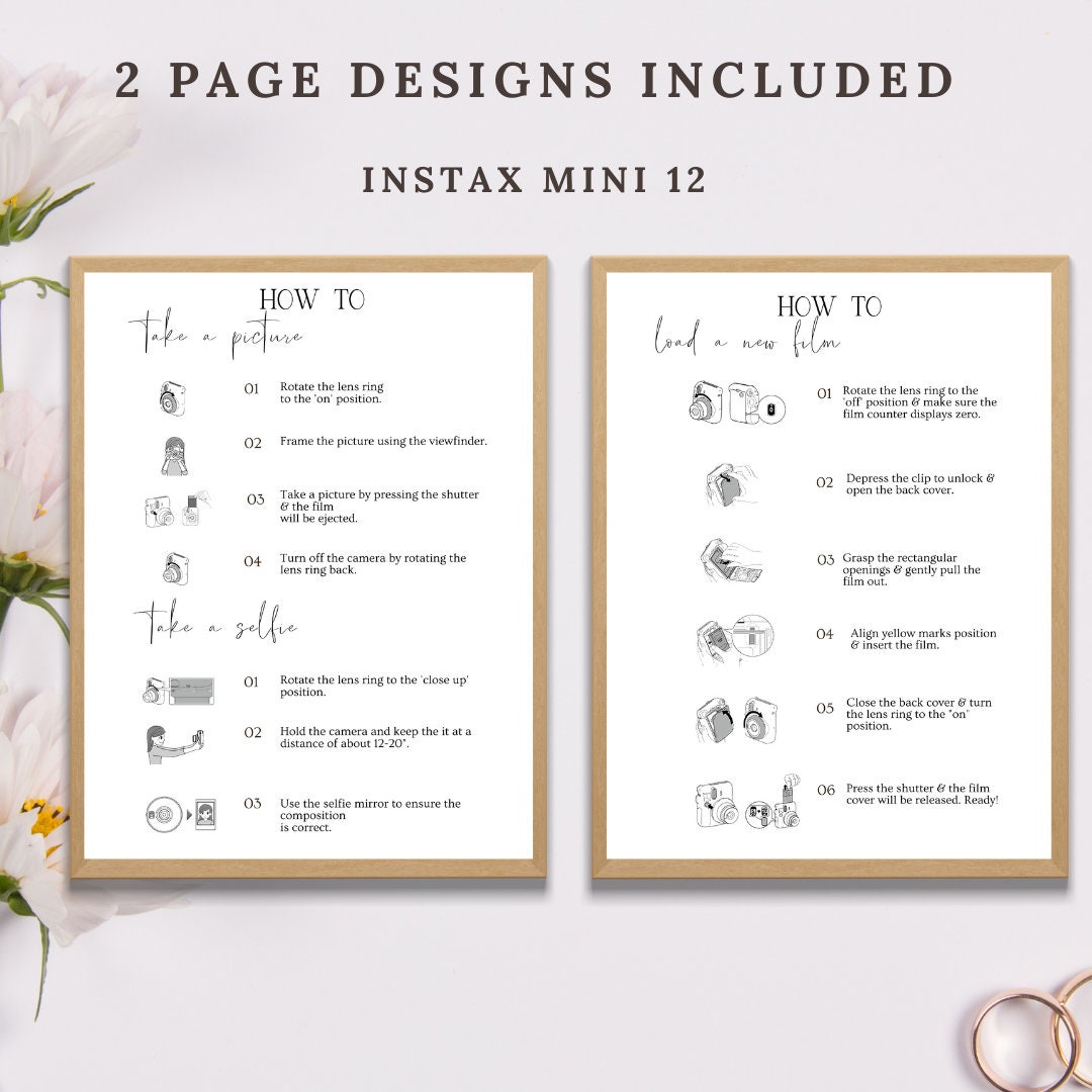 Instax Mini 12 Instructions, Wedding Instax Mini 1, How to Take a