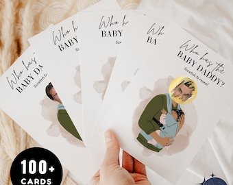 Editable Who Has the Baby Daddy Game: 108 Celebrity Cards (Digital Download, Canva Template)