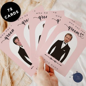72 carte "Chi ha lo sposo", modello di gioco per la festa nuziale, gioco da grattare, gioco digitale fai da te per matrimoni, modificabile su Canva, download immediato