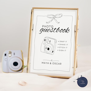 Instax Mini 12 Instructions, Polaroid Guestbook sign, Instax instruction, How to take a photo, How to load a new film,Photo Guestbook Sign