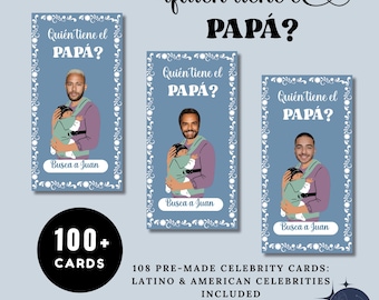 Blue Talavera Cielito Lindo Quién Tiene El Papá Baby Shower Scratch Off Game