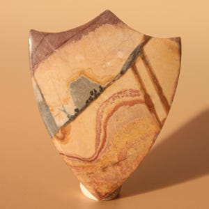 Freeform Shield Jasper Cabochon - Polychrome Jasper Gemstone Cab - Unique Shield Shape Jasper - Scenic Gemstone Cabochon - Freeform Jasper