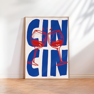 トレンディなCin Cinポスター、乾杯プリント、カクテルプリント、Cin Cinアートプリント、キッチンプリント、ワインポスターバーカートウォールアートヴィンテージドリンクポスター
