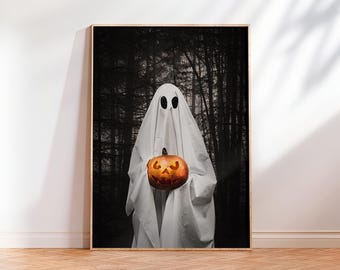 Impressão fantasma, arte de parede fantasma assustadora de Halloween, decoração vintage de Halloween, arte de parede assustadora, decoração de Halloween, arte de parede da moda, download digital