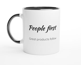People First Mug, Agile Leadership Gift for Engineering Managers, Product Leads