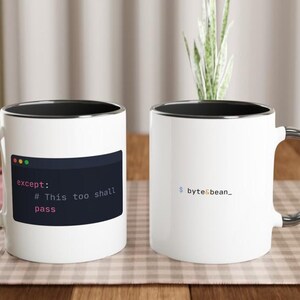 Python-programmerare-mugg, kodredigerare i mörkt läge, present till mjukvaruutvecklare (340 ml keramik) bild 9