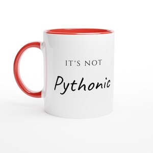 Python Programmer Mug, Code Review Humor, Software Developer Gift (11oz Ceramic) Ceramic Red
