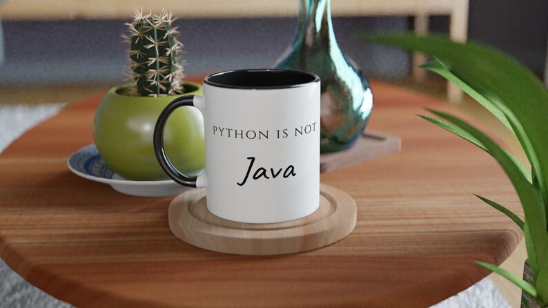 Tazza "Python Is Not Java", divertente tazza da caffè per programmatori, regalo per sviluppatori Python, umorismo per sviluppatori Java, regalo per ingegneri del software immagine 8