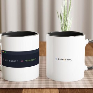 Taza con diseño de Git Commit Changes, humor para programadores, regalo para desarrolladores (cerámica de 325 ml) imagen 9