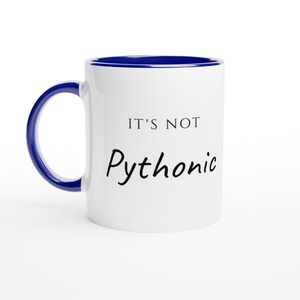 Python Programmer Mug, Code Review Humor, Software Developer Gift (11oz Ceramic) Ceramic Blue