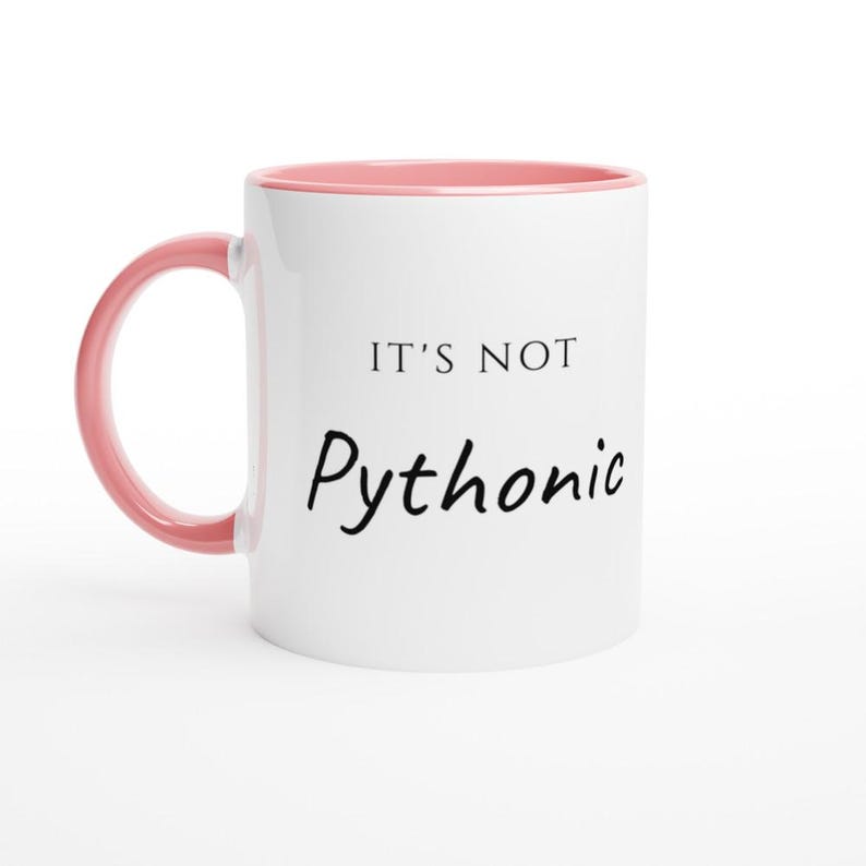 Python Programmer Mug, Code Review Humor, Software Developer Gift (11oz Ceramic) Ceramic Pink