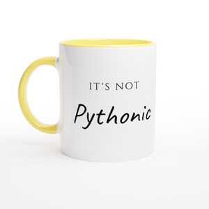 Python Programmer Mug, Code Review Humor, Software Developer Gift (11oz Ceramic) Ceramic Yellow