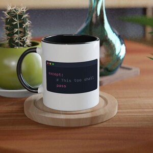 Python-programmerare-mugg, kodredigerare i mörkt läge, present till mjukvaruutvecklare (340 ml keramik) bild 8