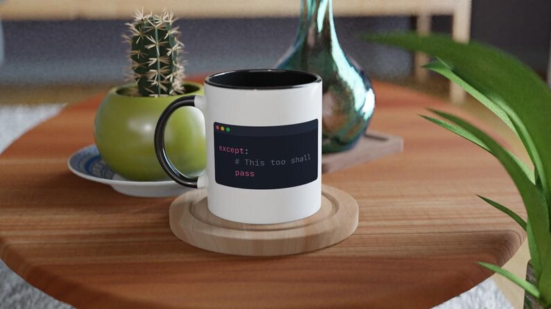 Python-programmerare-mugg, kodredigerare i mörkt läge, present till mjukvaruutvecklare (340 ml keramik) bild 8
