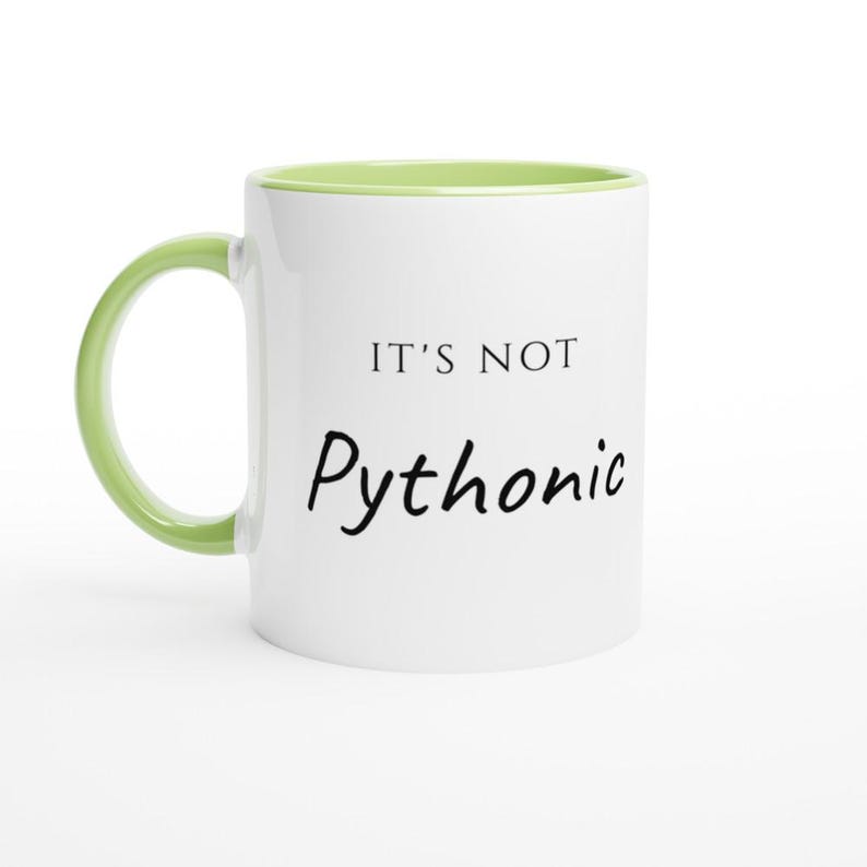 Python Programmer Mug, Code Review Humor, Software Developer Gift (11oz Ceramic) Ceramic Green
