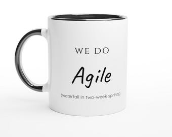 Agile Scrum Master Mug, Waterfall Sprints, Software Team Humor (11oz Ceramic)