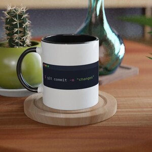 Taza con diseño de Git Commit Changes, humor para programadores, regalo para desarrolladores (cerámica de 325 ml) imagen 8