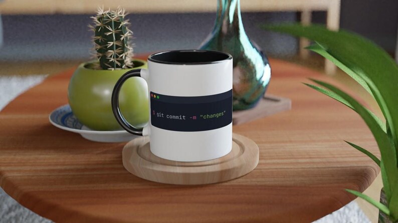 Taza con diseño de Git Commit Changes, humor para programadores, regalo para desarrolladores (cerámica de 325 ml) imagen 8