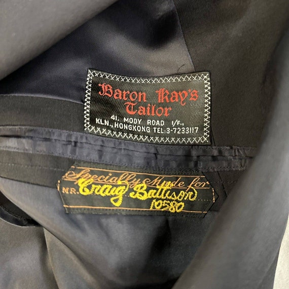 Vintage Baron Kay’s Tailor Blazer 44 Black Sport … - image 8
