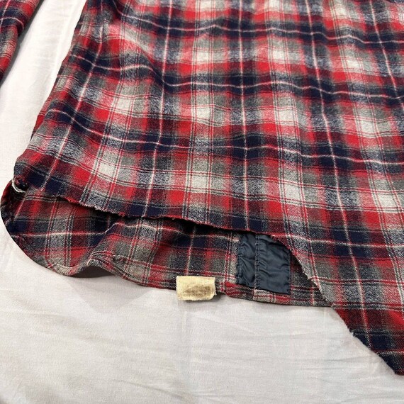 Vintage Pendelton 100% Pure Virgin Wool Plaid Fla… - image 4