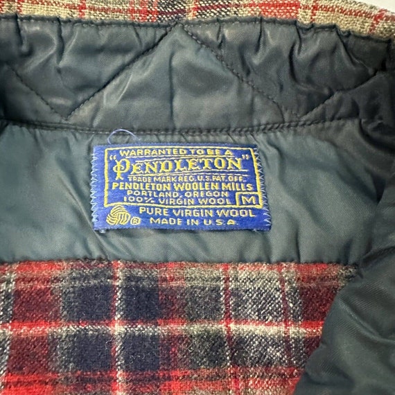 Vintage Pendelton 100% Pure Virgin Wool Plaid Fla… - image 6